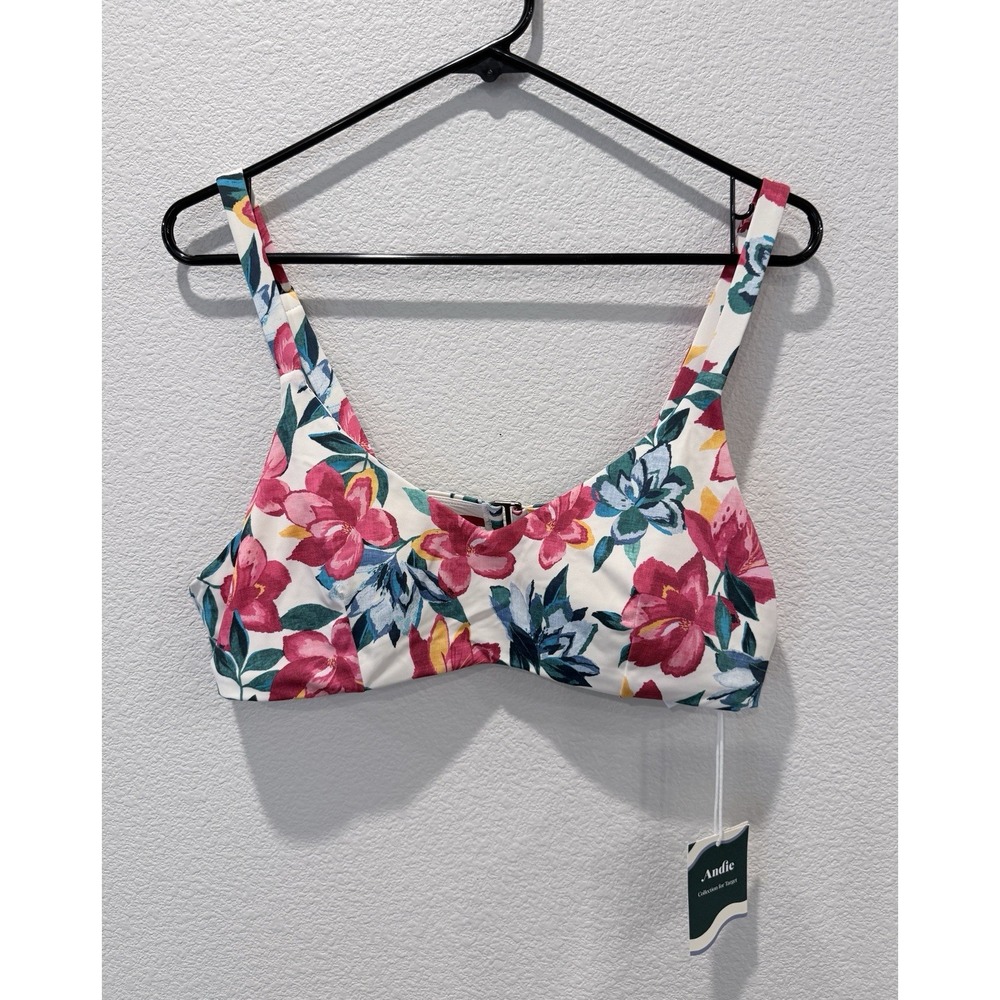 Andie x Target Santo Bikini Top XL Copacabana Floral NWT Vacation Resort Swim